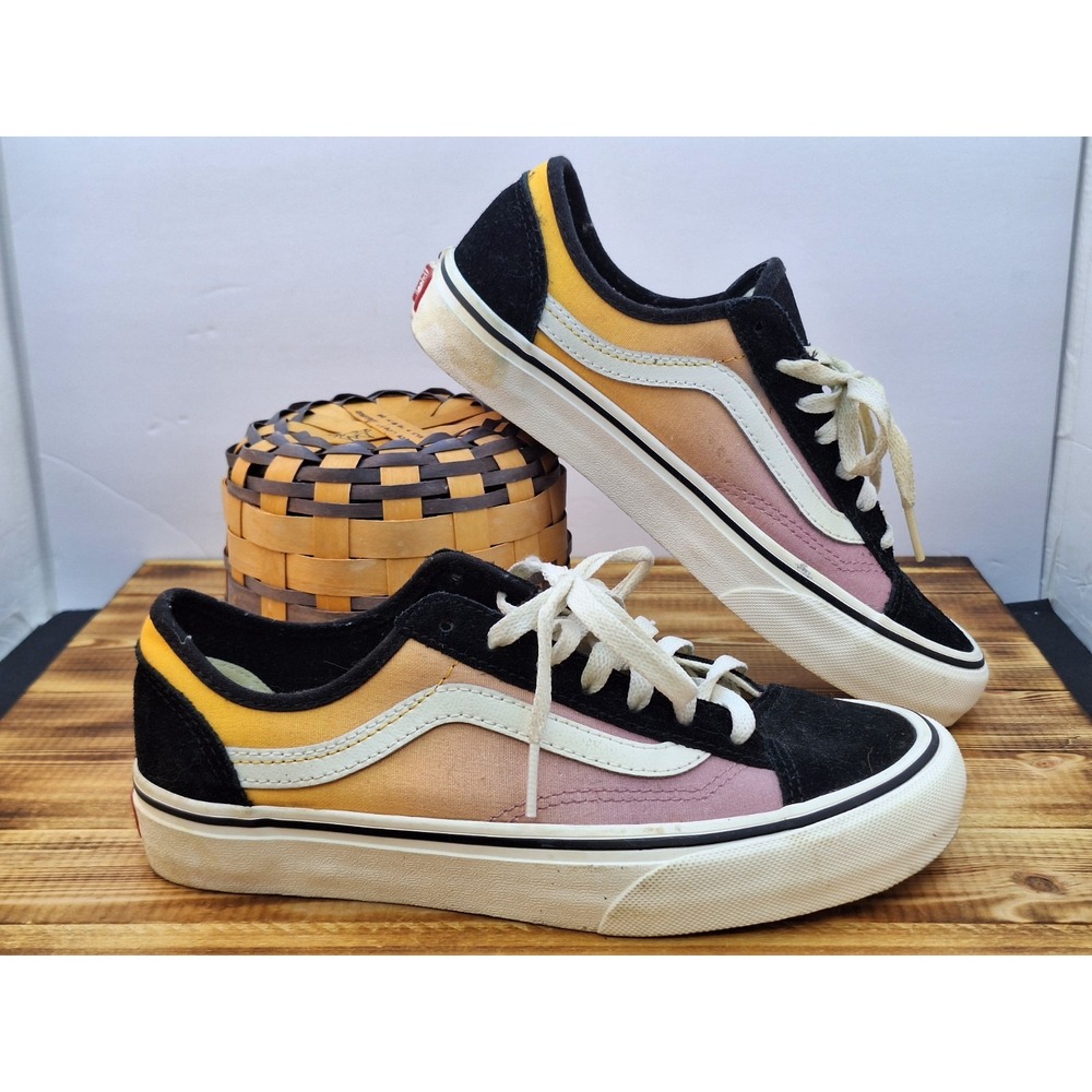 Vans Style 36‎ Men's Skate Shoes Sneakers Ombre Size Mens 5 500714 Yellow Pink